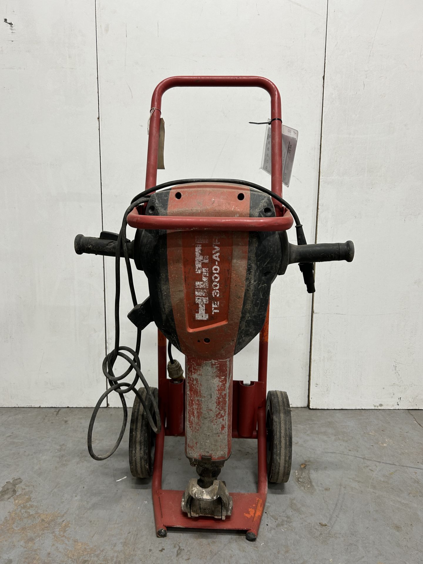 Hilti TE3000-AVR Heavy-Duty Concrete Breaker/Jackhammer w/ Trolley & 2 x Attachments