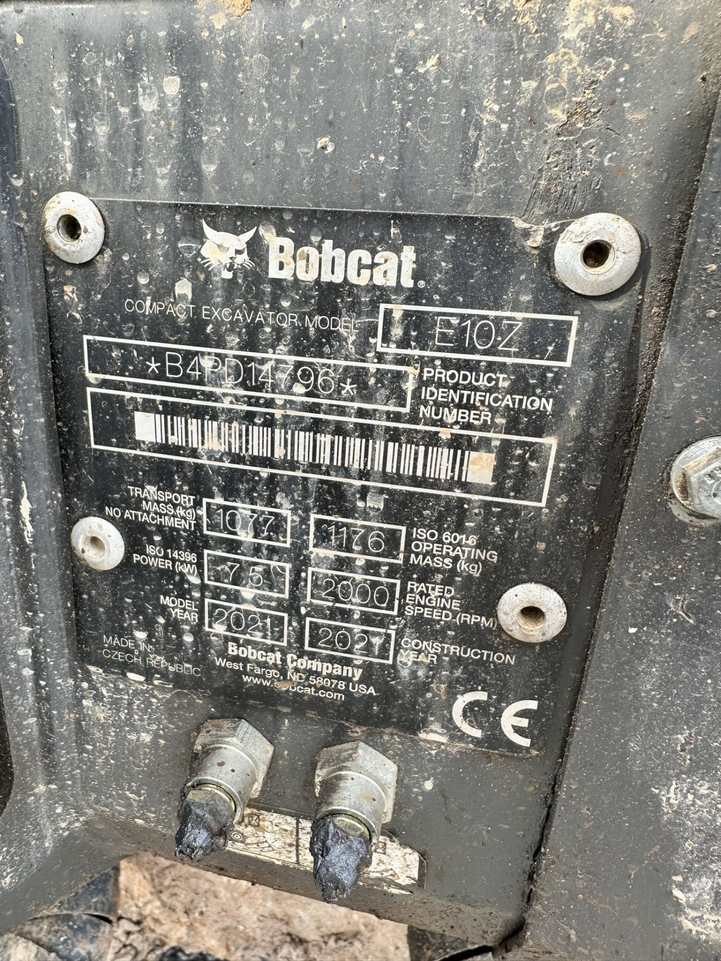 Bobcat E10Z 1T Mini Excavator w/ 2 x Attachments | YOM: 2021 | 26.9 Hours - Image 10 of 13