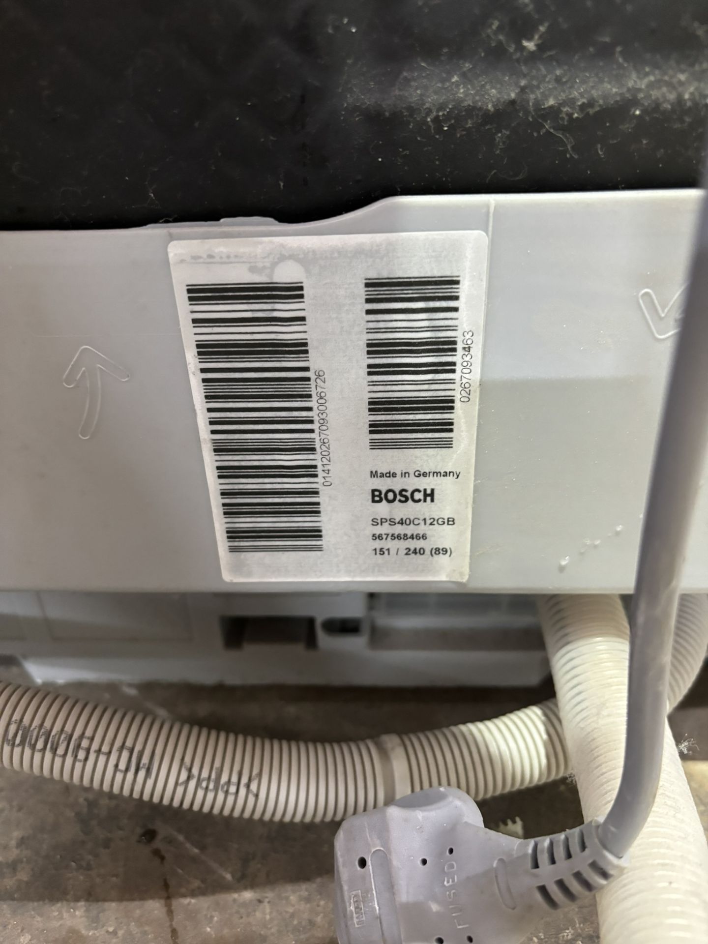 Bosch SPS40C12GB Classixx 9 Place Slimline Freestanding Dishwasher White - Image 7 of 7