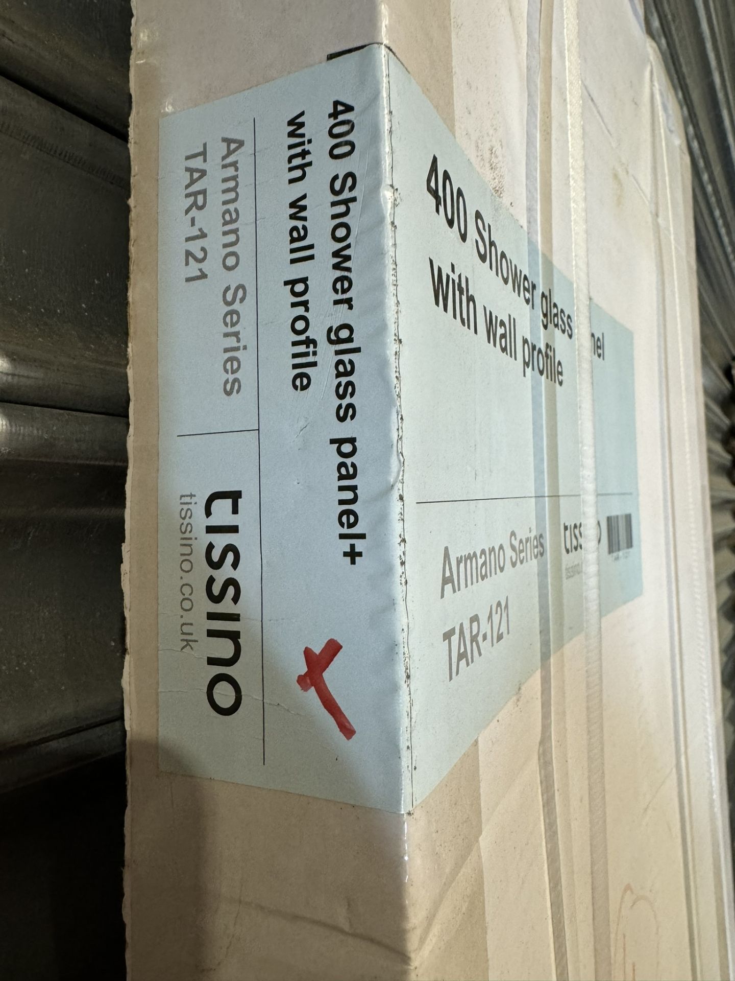 Tissino 400 Shower Glass Panel W/Wall Profile - Image 2 of 2