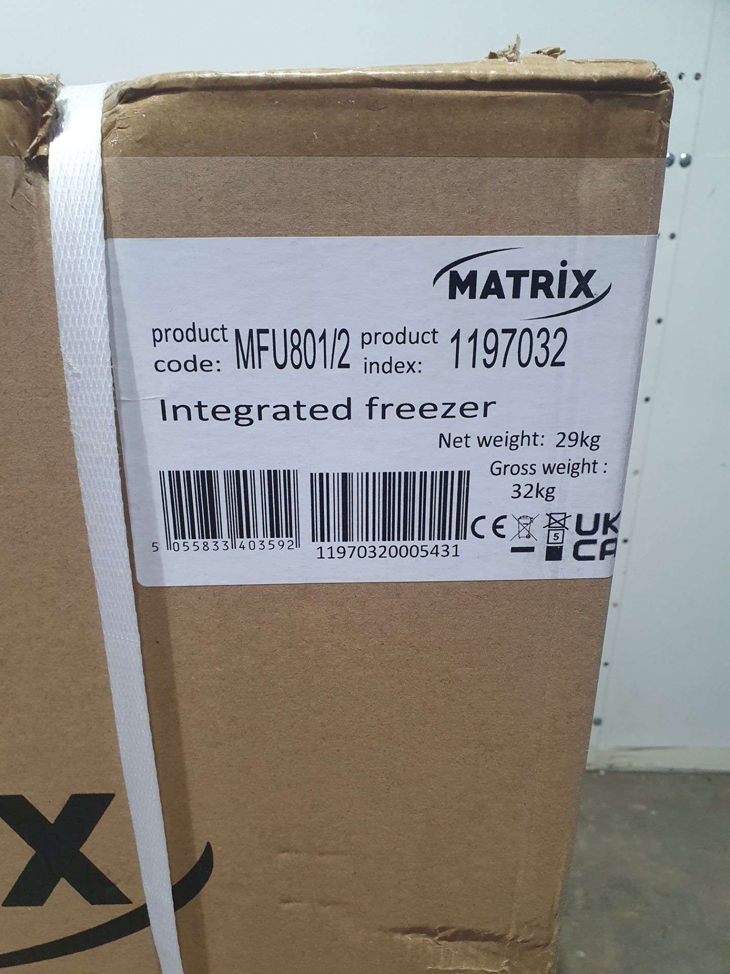 MATRIX MFU801 INTEGRATED UNDER COUNTER FREEZER - Image 2 of 5