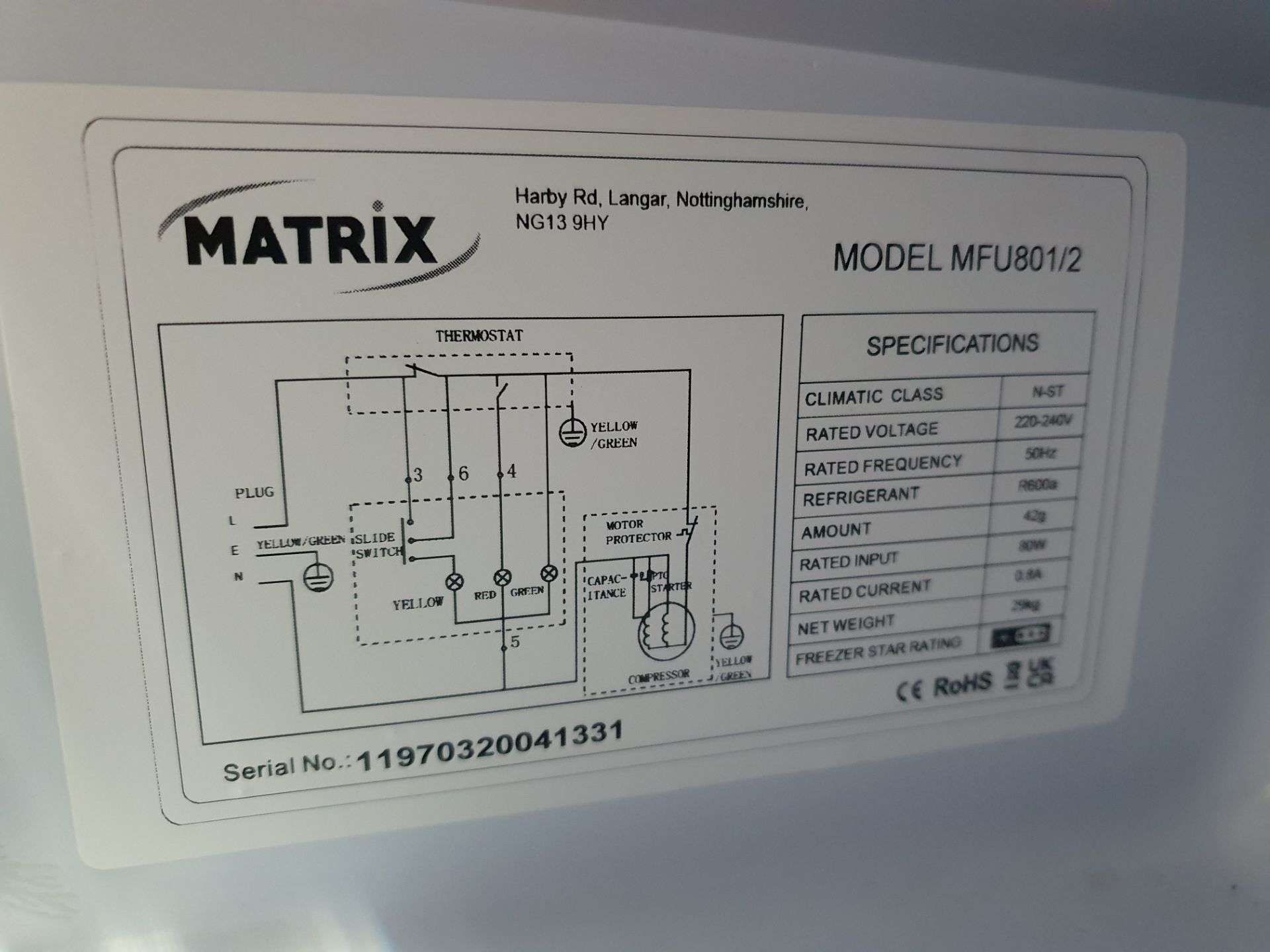 EX-DISPLAY MATRIX WHITE INTEGRATED UNDER COUNTER FREEZER 60CM - Bild 4 aus 6