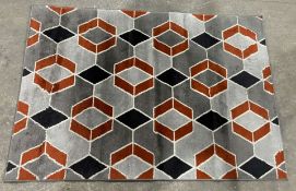 Ex-Display Grey/Terracotta Maitai Design Rug