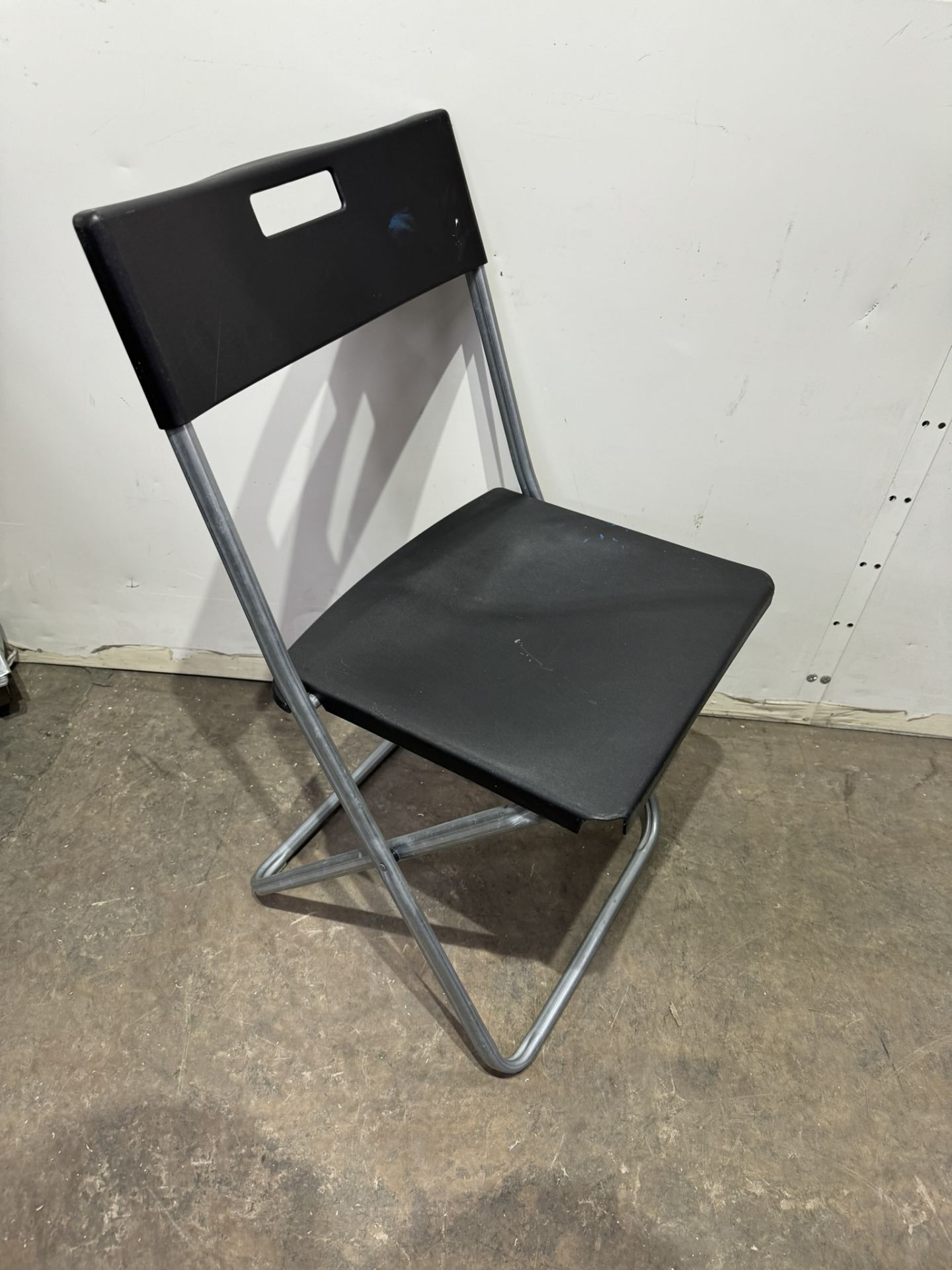 7 x Ikea Gunde Black Foldable Chairs - Image 2 of 3