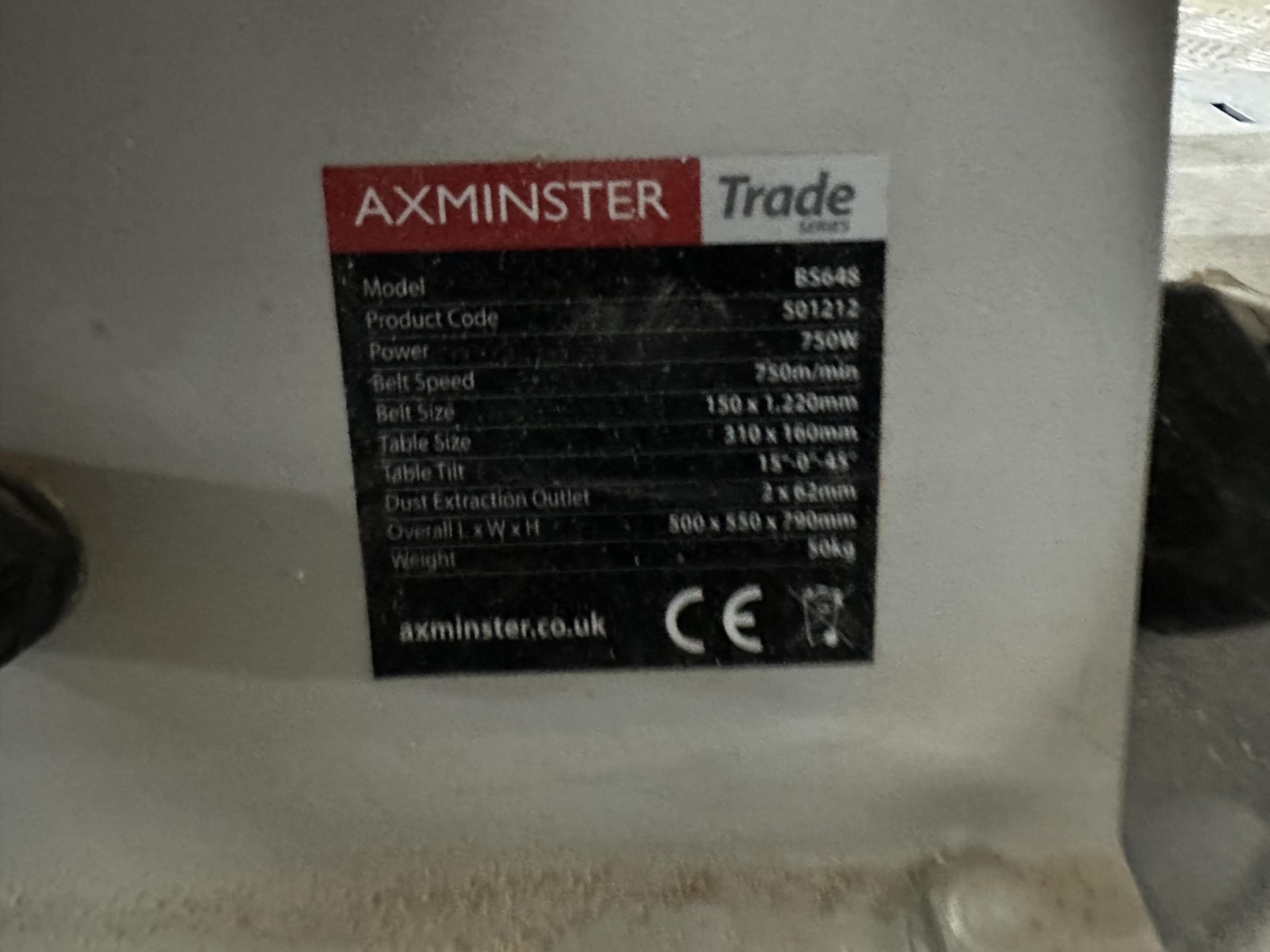 Axminster Trade 501212 belt sander - Image 3 of 3