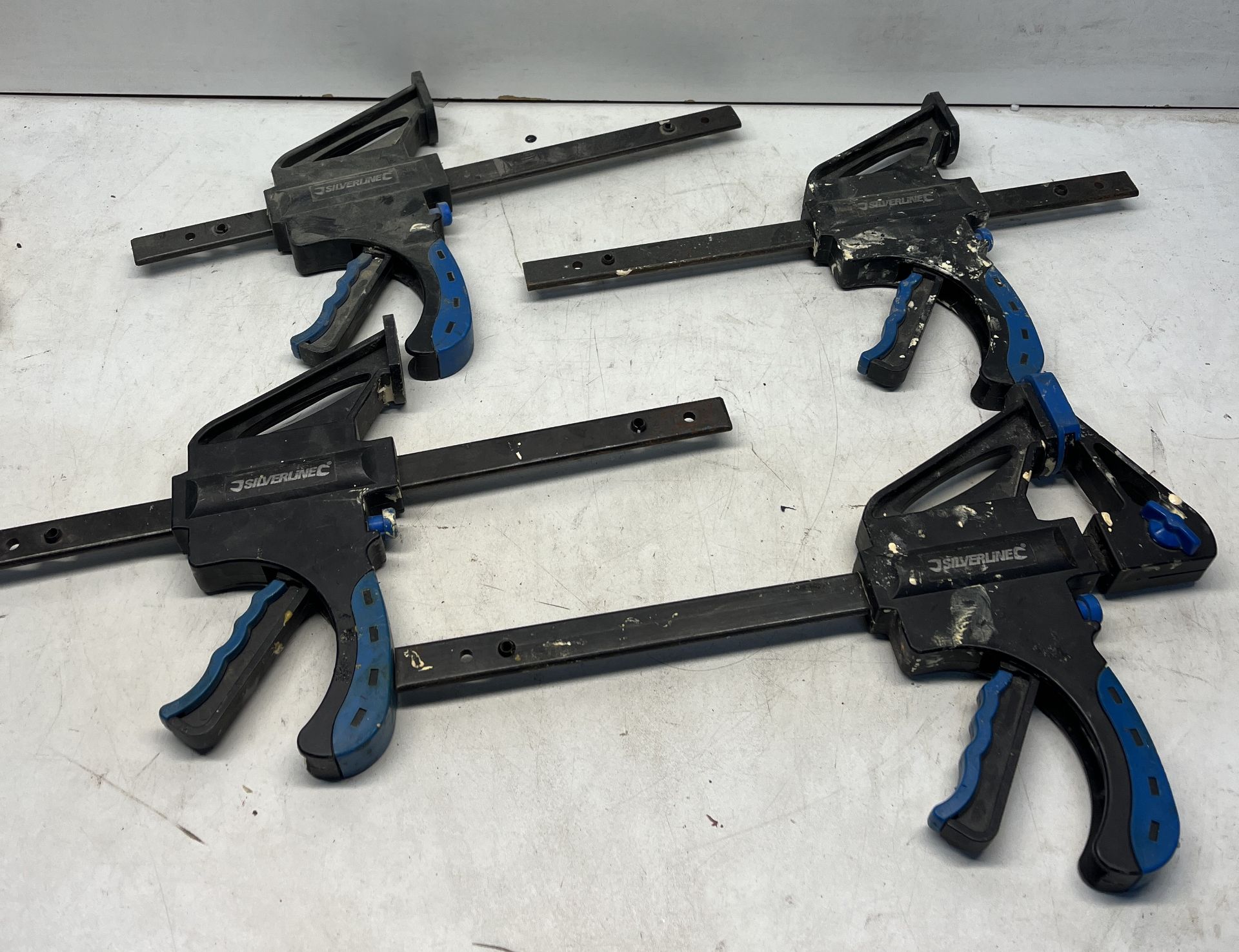 4x Silverline Clamps and Various Tools