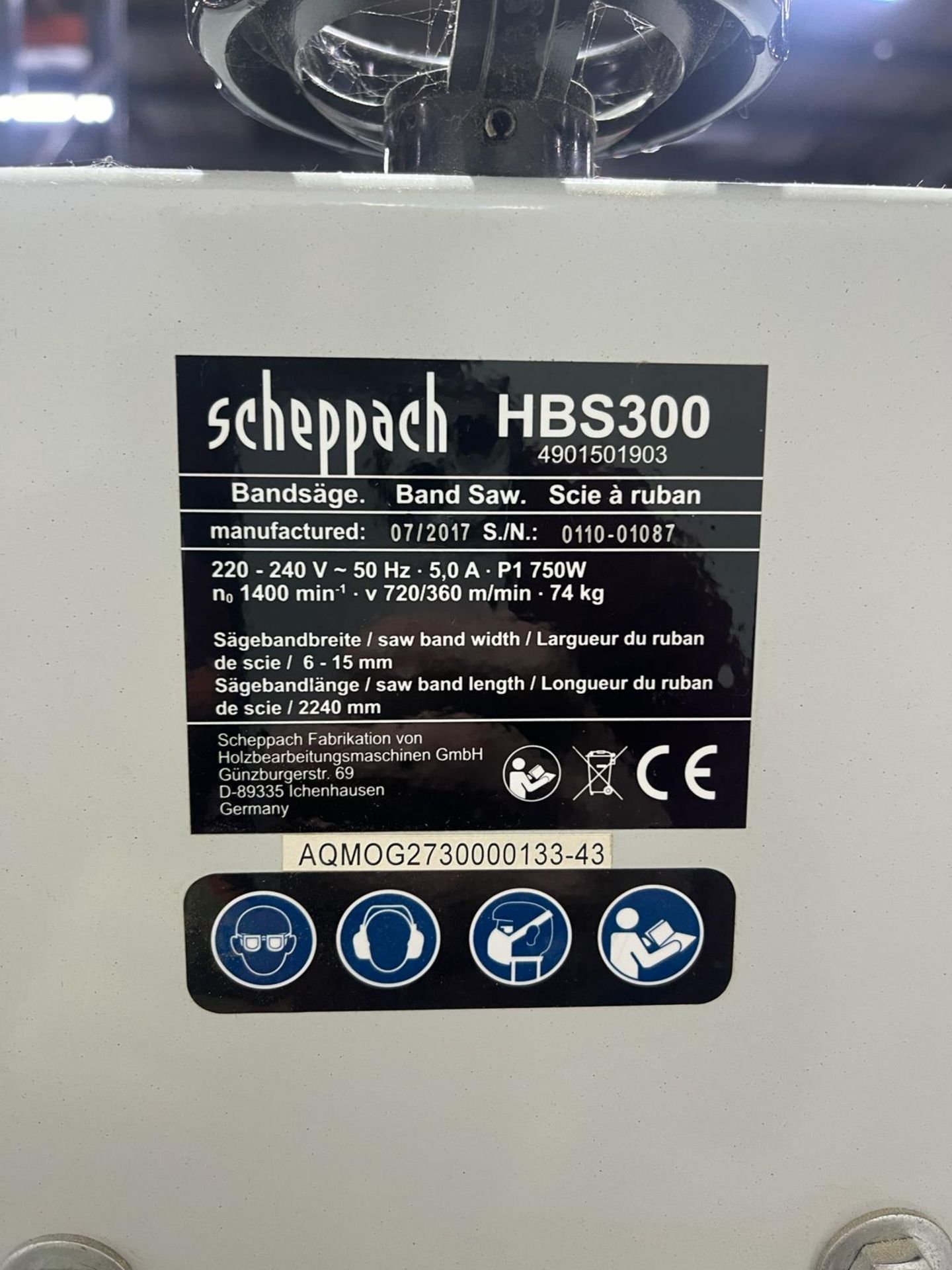 Scheppach HBS300 Bandsaw - Image 2 of 6