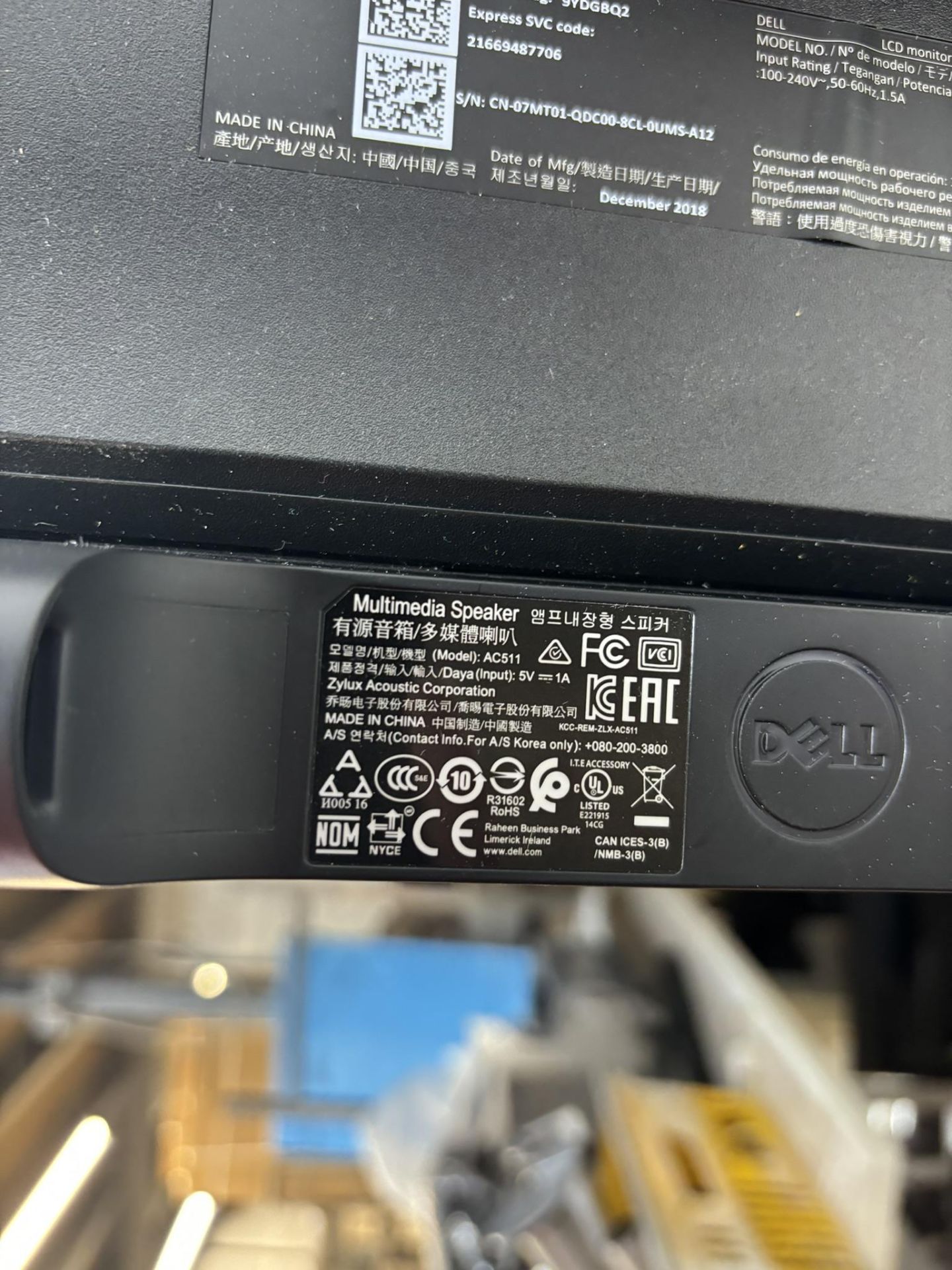 6 x Dell U2415B 24? Height Adjustable Monitors With Dell AC511 soundbar - Image 5 of 5