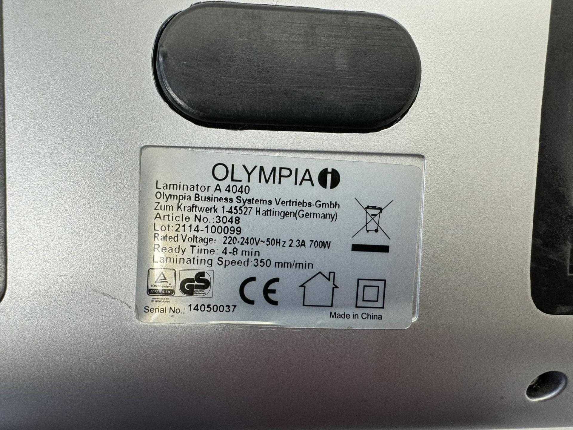 Olympia A 4040 Laminator - Image 4 of 4