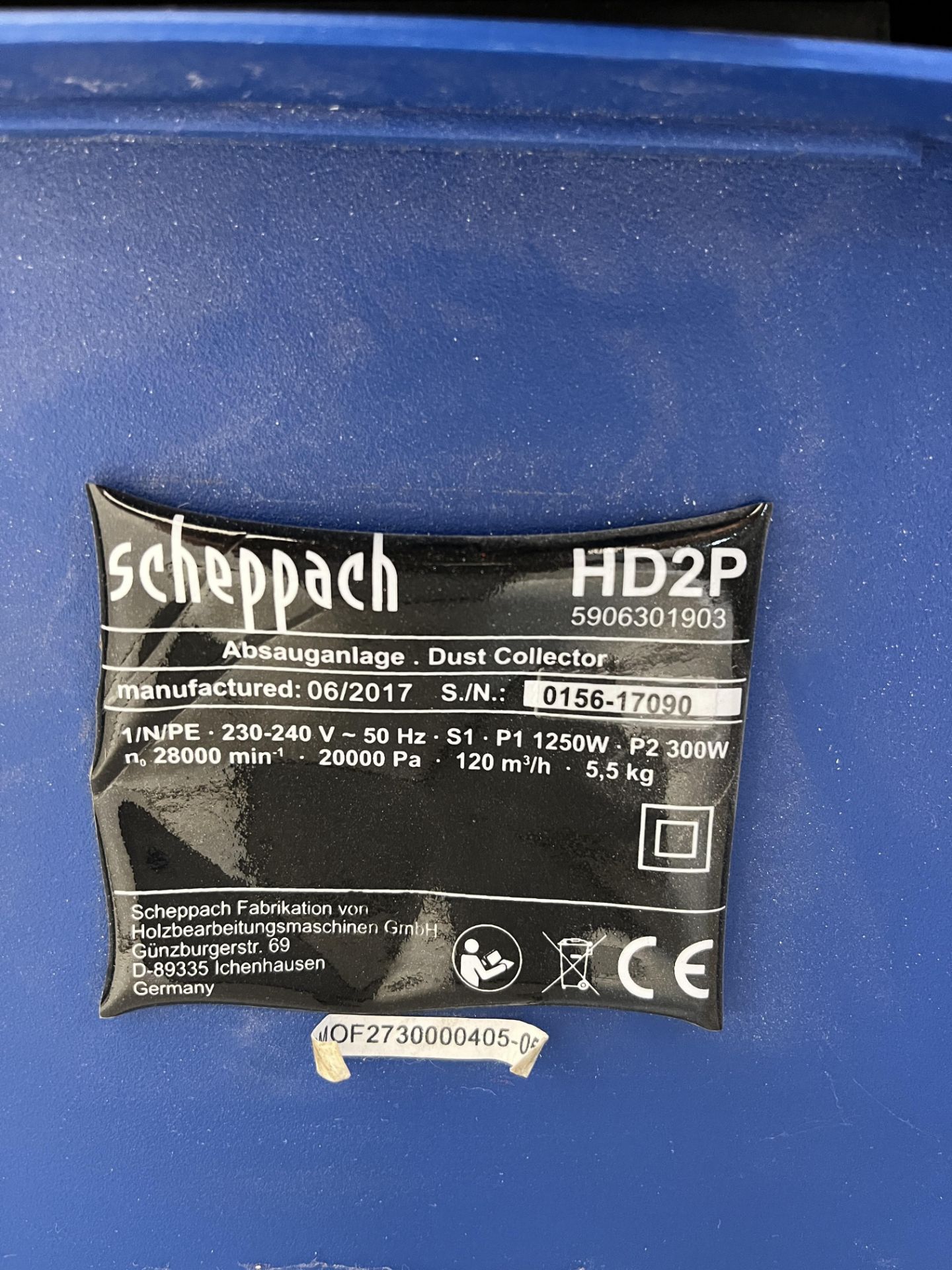 Scheppach HD2P dust collector - Image 5 of 5