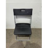 7 x Ikea Gunde Black Foldable Chairs