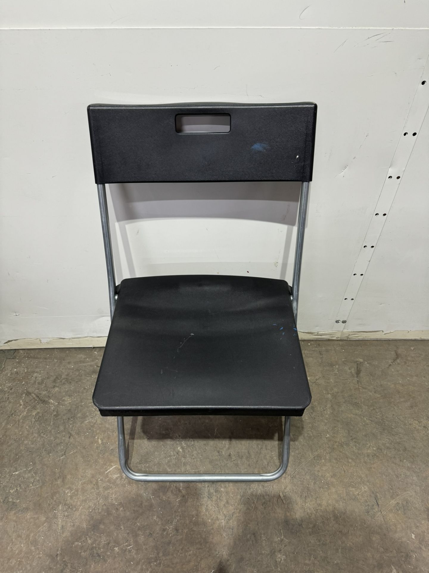 7 x Ikea Gunde Black Foldable Chairs