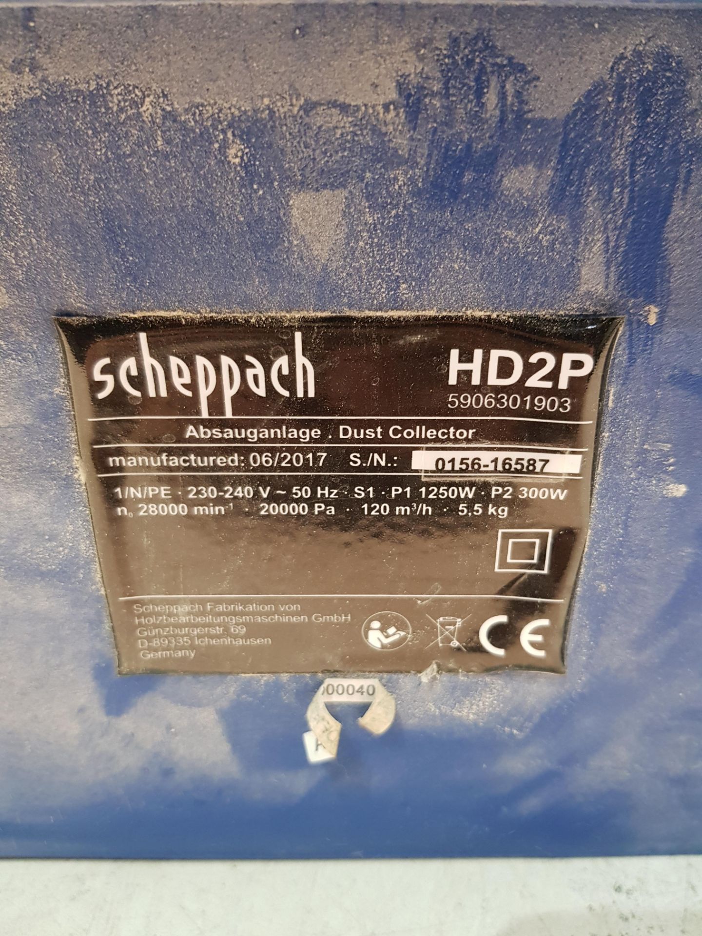 Scheppach Dust Collector S/N: 0156-16587 - Bild 3 aus 3