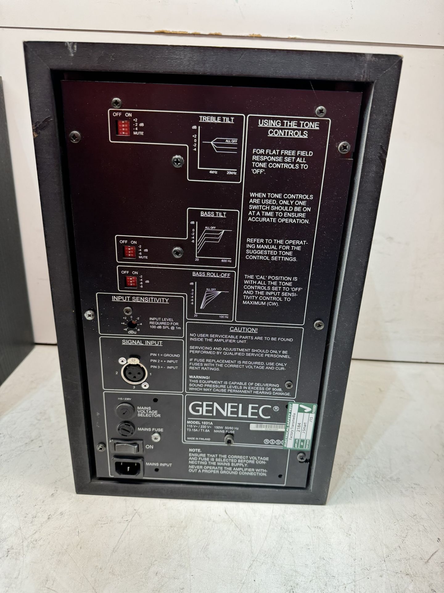 Genelec 1031A 8" Powered Nearfield Studio Monitor (Pair) - Image 6 of 7