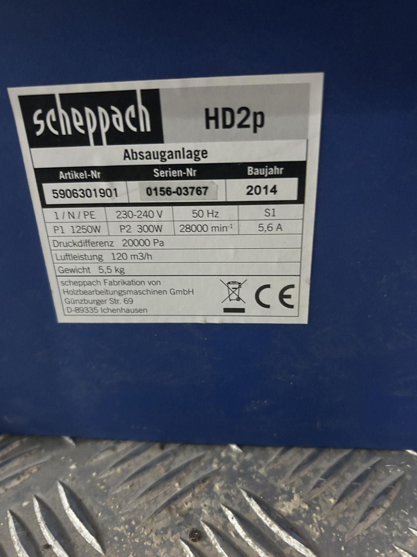 Scheppach HD2P dust collector - Image 3 of 3