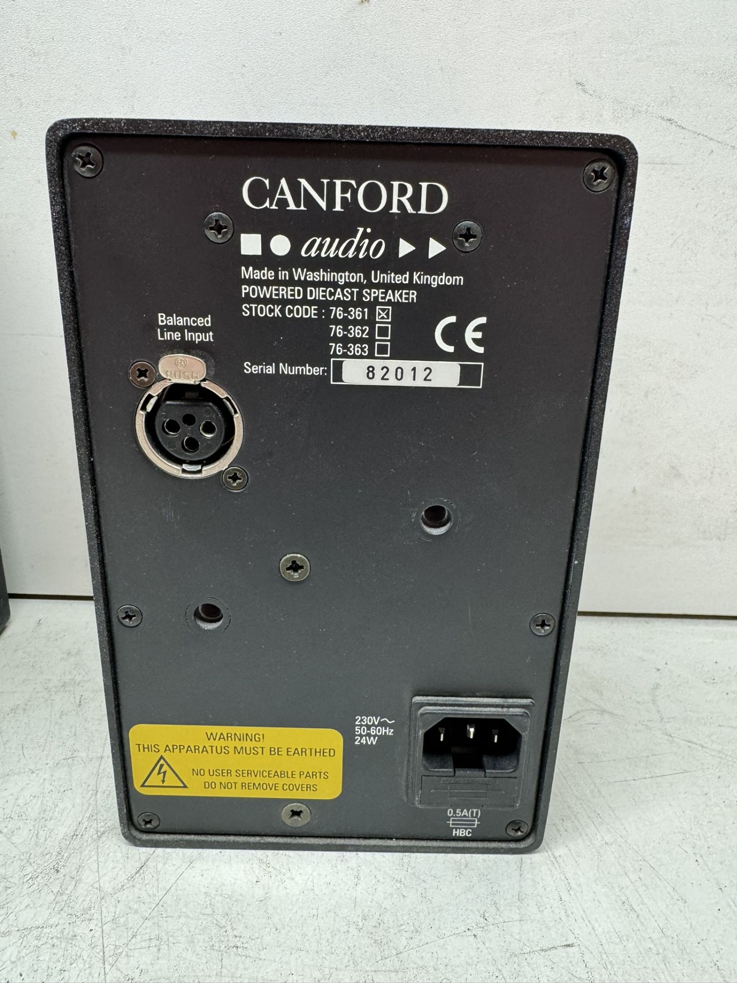 2 x Canford 76-361 Powered Diecast Loudspeakers - Image 5 of 5