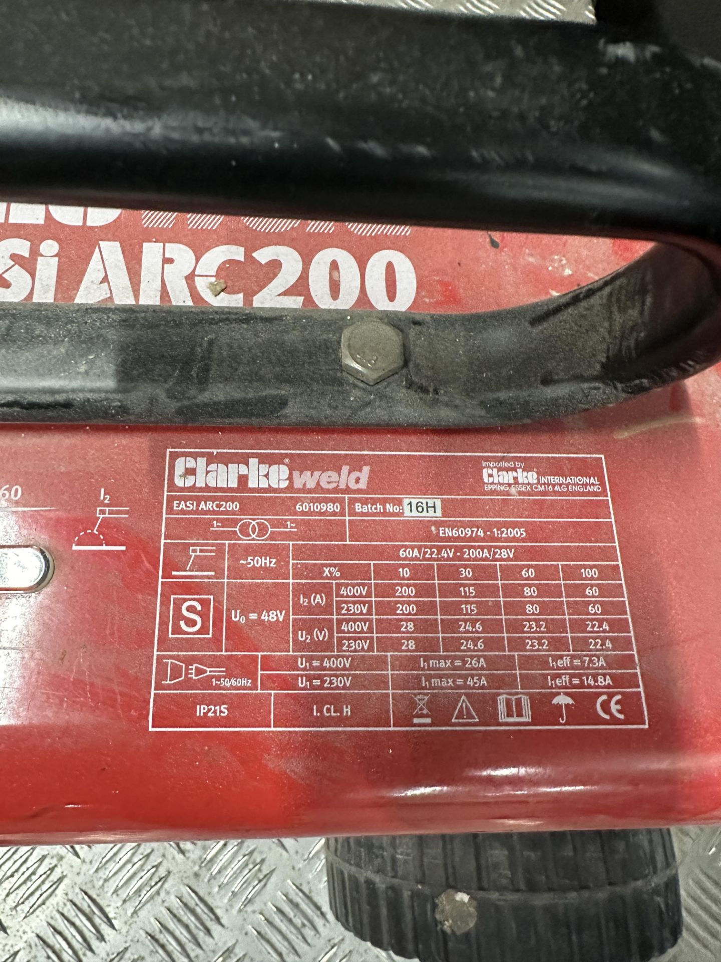 Clarke Weld Easi Arc 200 welder - Image 3 of 3