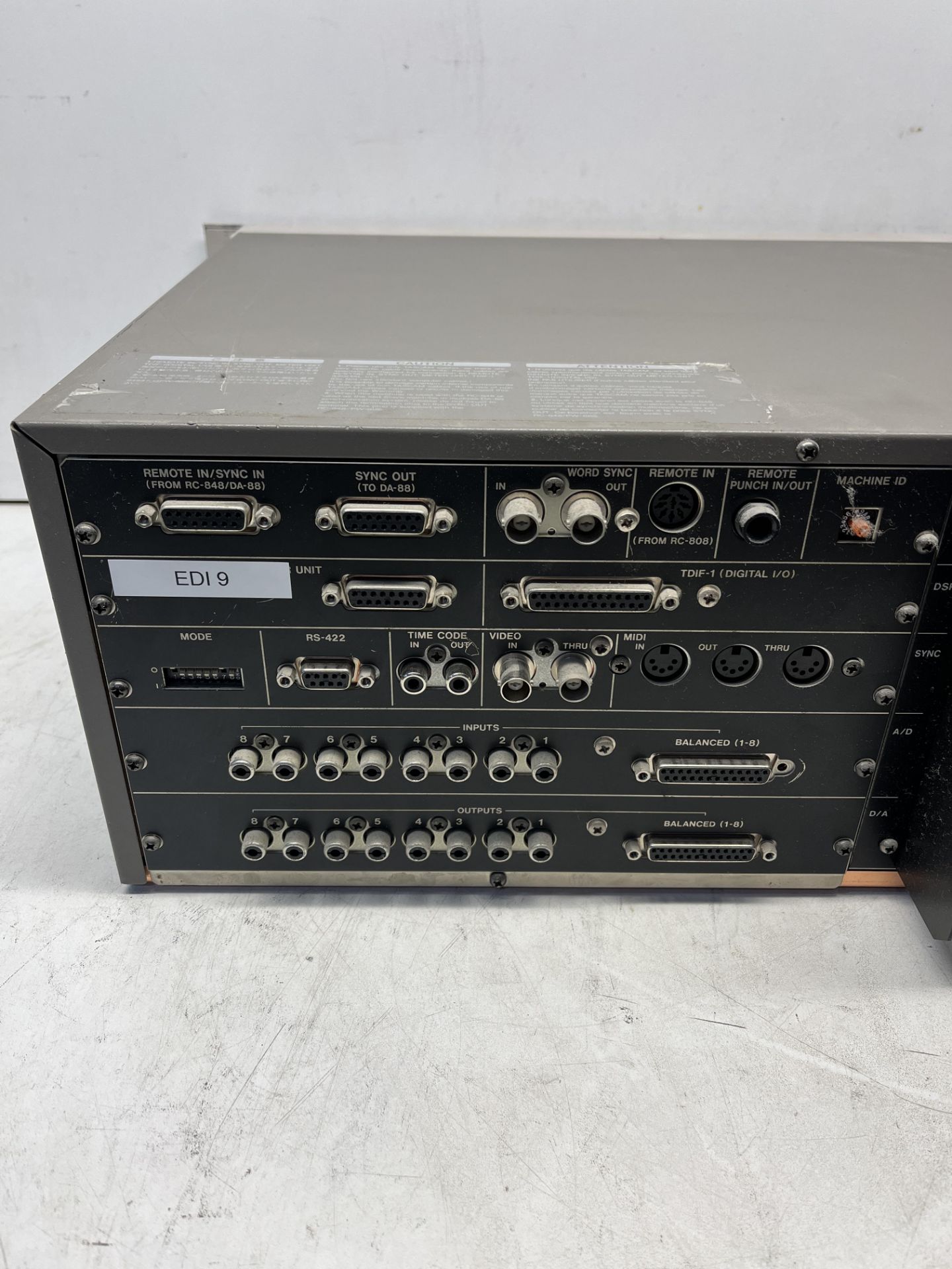 Tascam DA-88 Modular Digital Multitrack Recorder - Image 7 of 8
