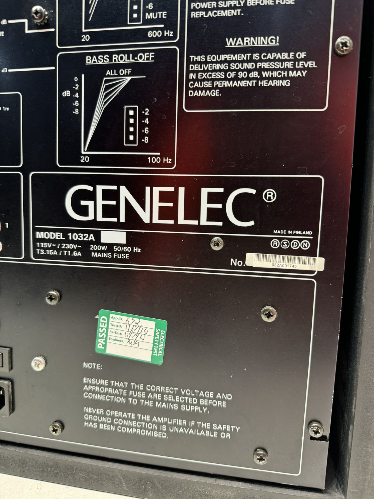 Genelec 1032A 10" Powered Nearfield Studio Monitor - Image 4 of 4