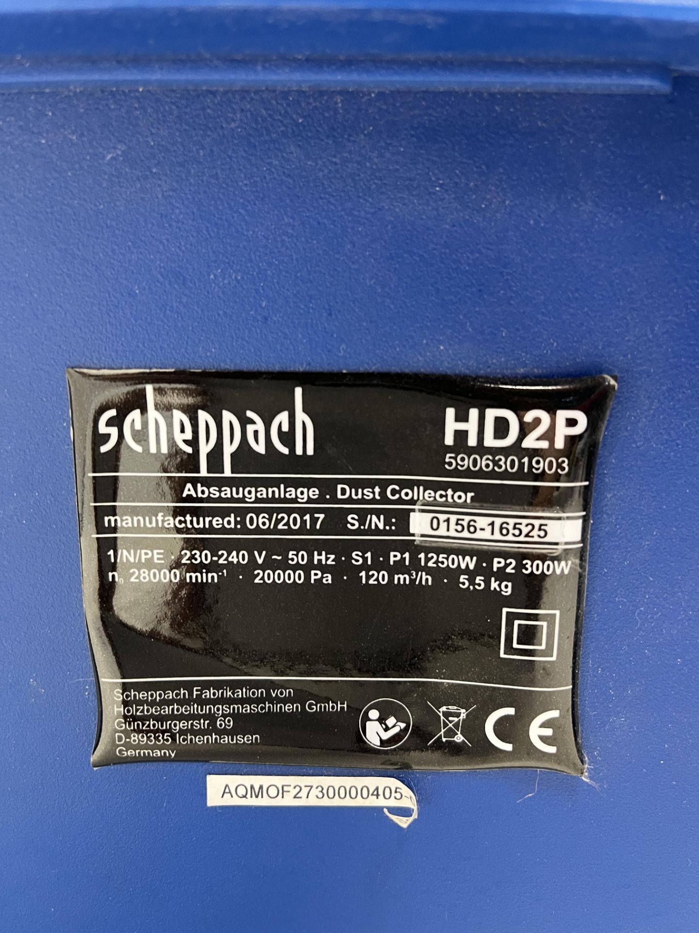Scheppach HD2P dust collector - Image 5 of 5