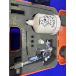 Walcom FX HA spray gun in case