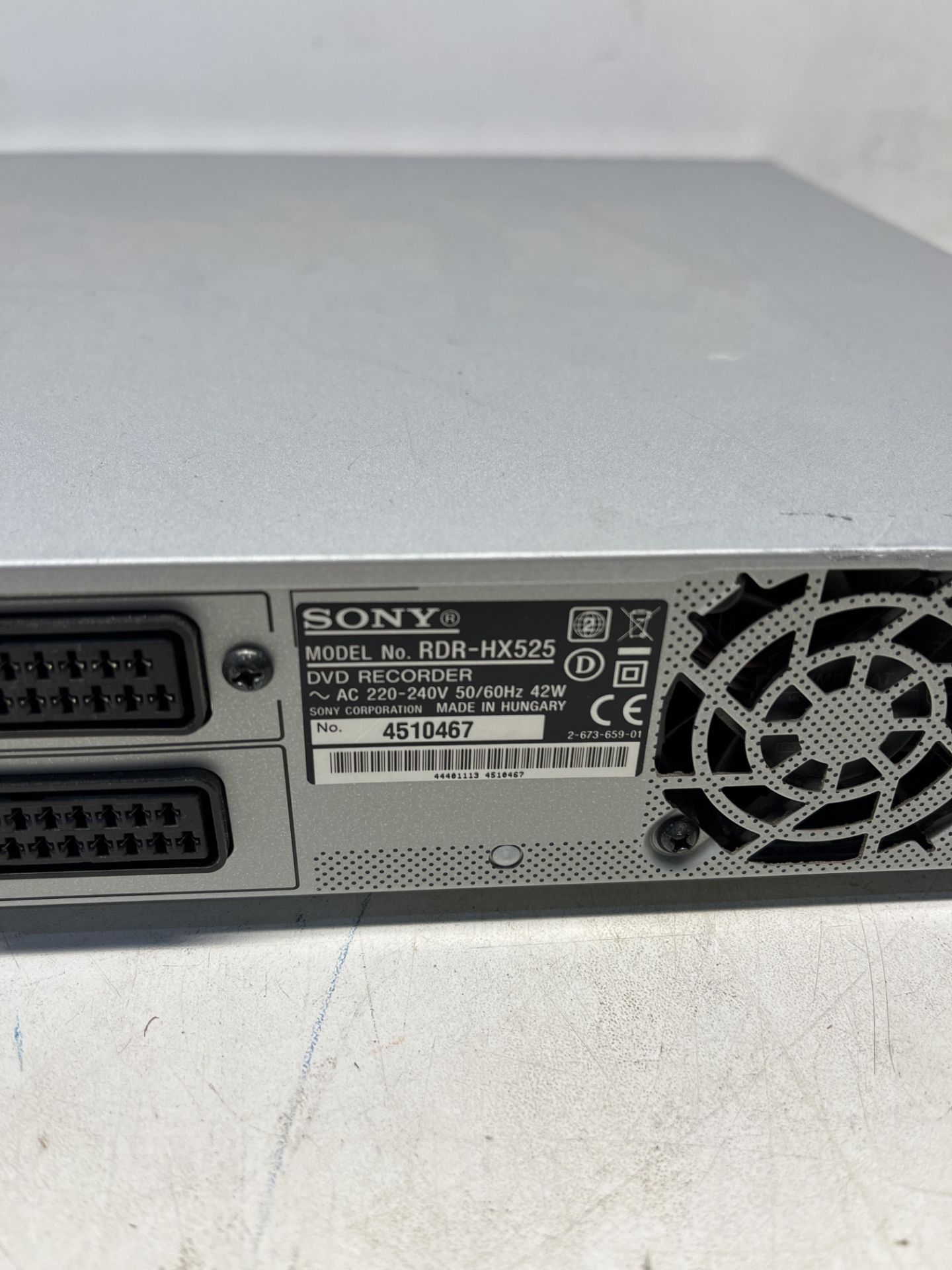 Sony DVD Recorder Model: RDR-HX525 - Bild 5 aus 5