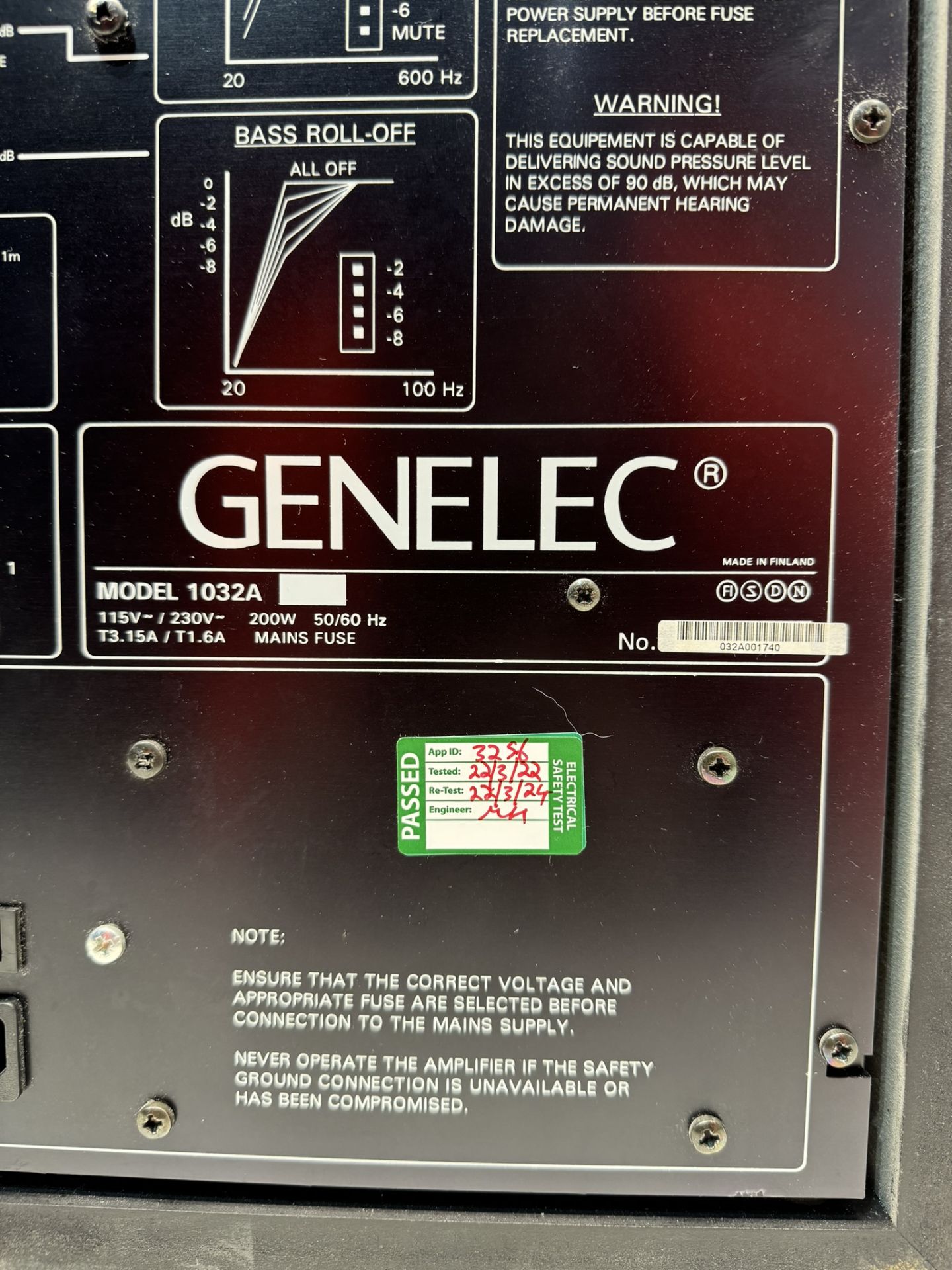 Genelec 1032A 10" Powered Nearfield Studio Monitor - Image 4 of 4
