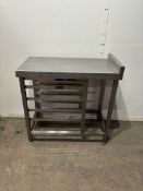 Small Catering Preperation Table with Tray Racking