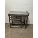 Small Catering Preperation Table with Tray Racking