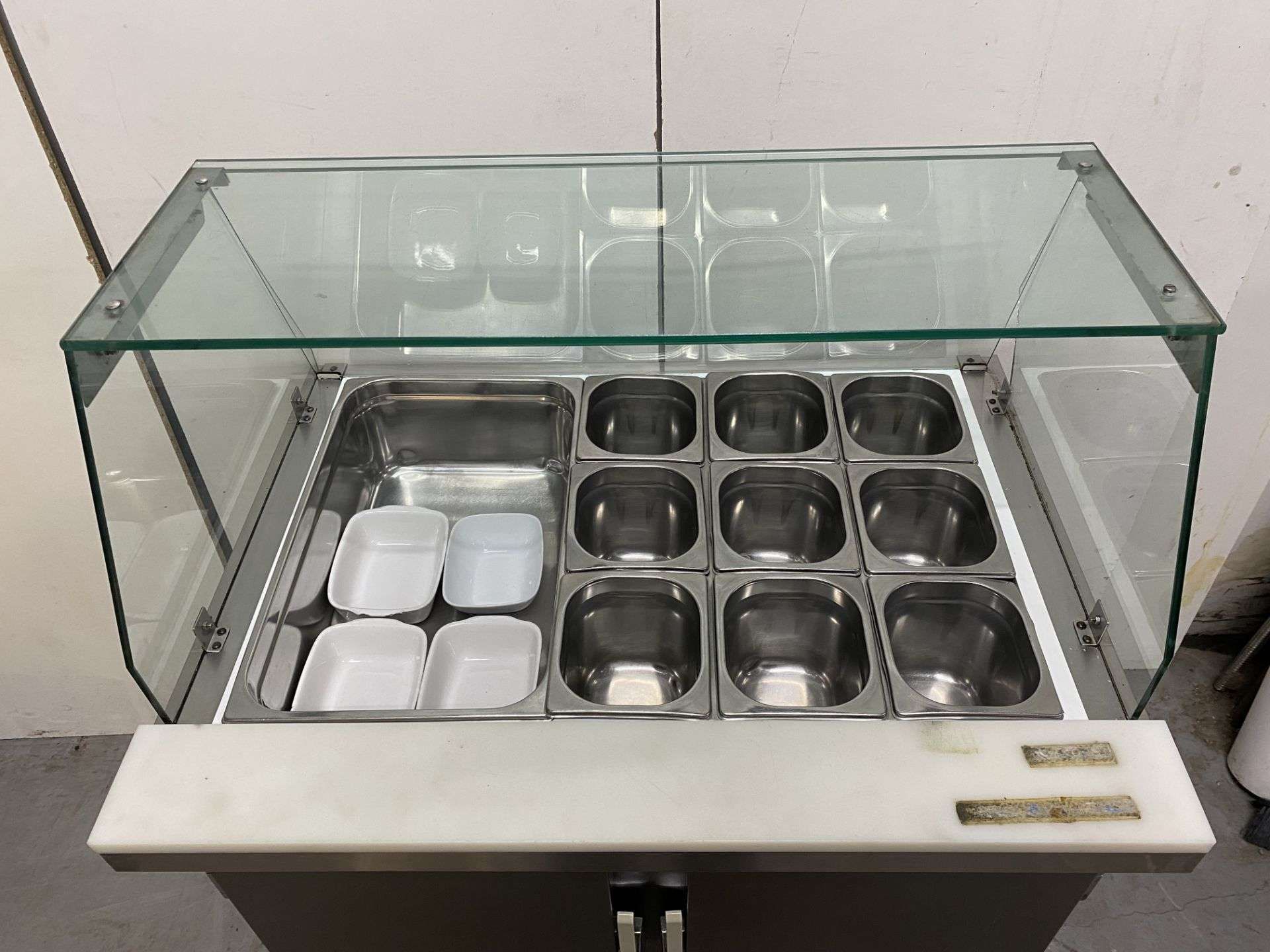 Frilia 2 Door Refrigerated Preparation Counter With Glass Display - Image 2 of 16