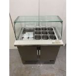 Frilia 2 Door Refrigerated Preparation Counter With Glass Display