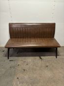 Brown Faux Leather Bench