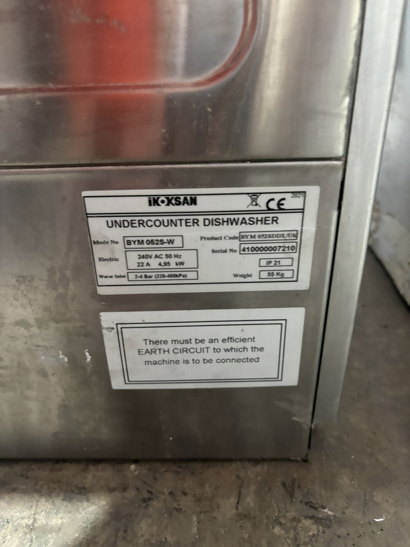Inoksan BYM-052 Commercial Front Loading Dishwasher - Image 9 of 9