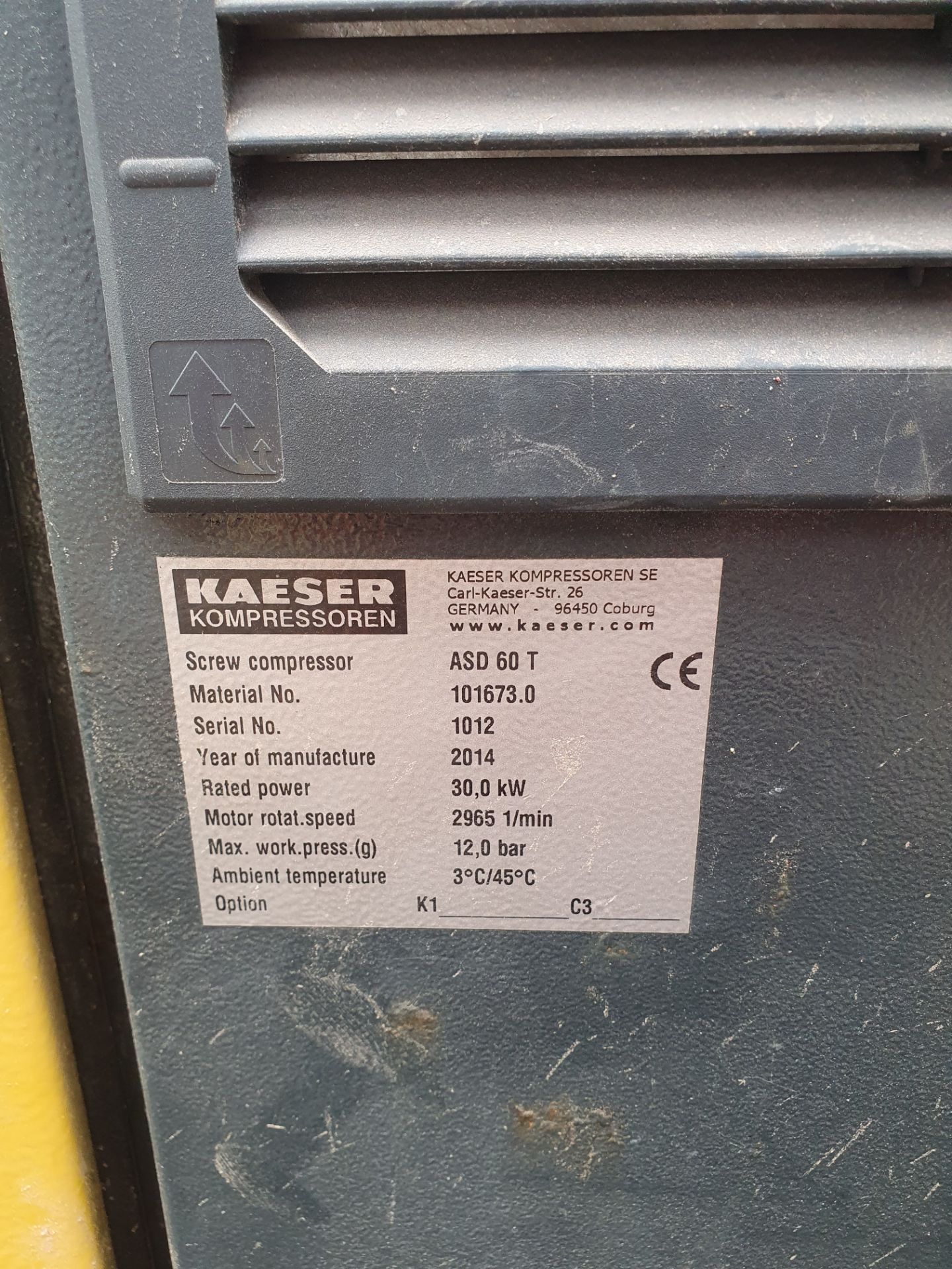 Kaeser Screw Compressor ASD 60 T with Dryer - Image 4 of 9