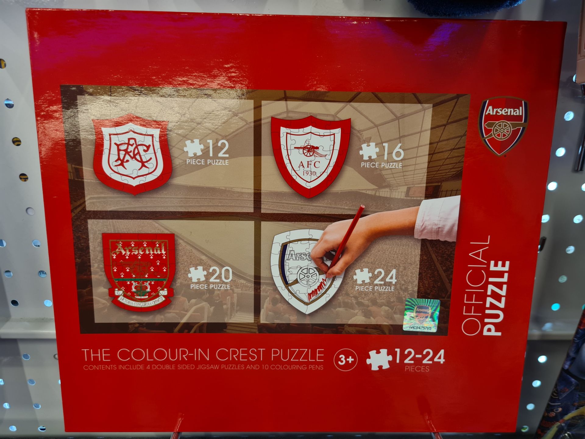 100 x Arsenal FC The Colour In Crest Jigsaw | Total RRP £1,500 - Bild 2 aus 2