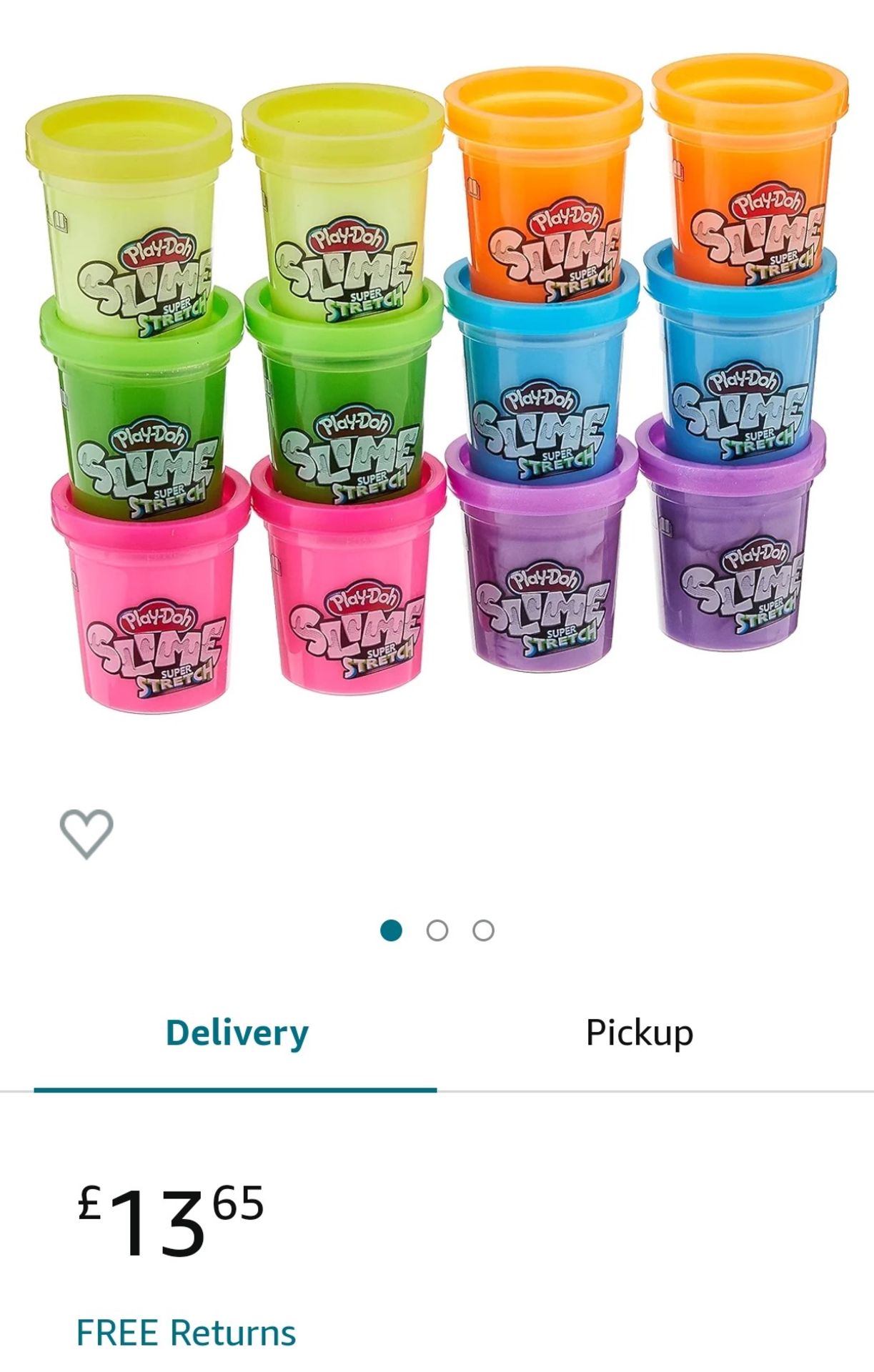 50 x PlayDoh Slime Tubs | Assorted Colours | Total RRP £75
