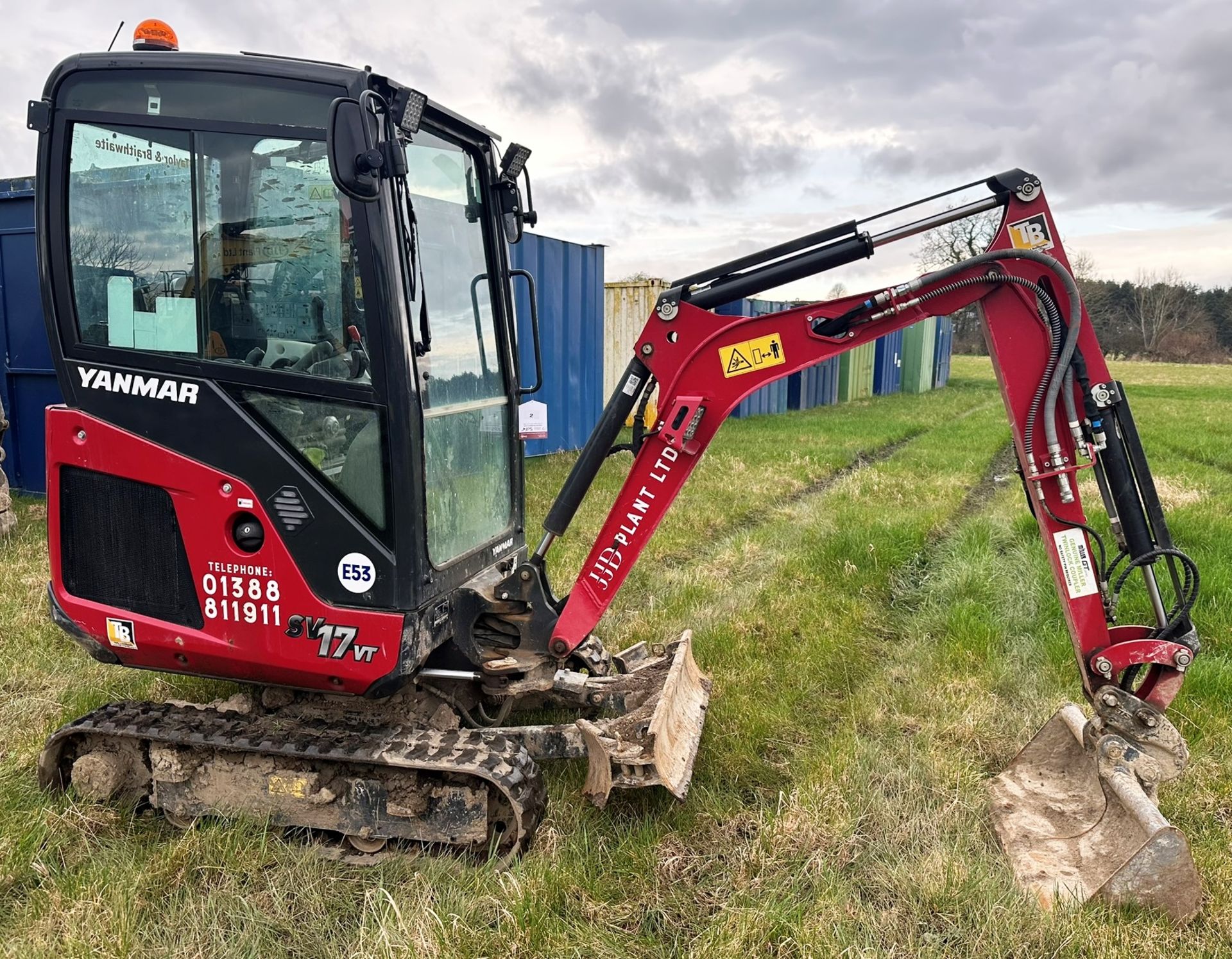 Yanmar SV17VT 1T Excavator | YOM: 2023 | Hours: 298 - Image 2 of 10