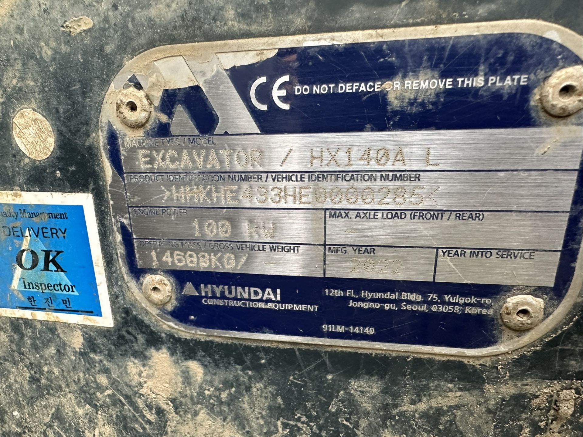 Hyundai HX140A L Excavator | YOM: 2022 | Hours: 1,349 - Image 11 of 15