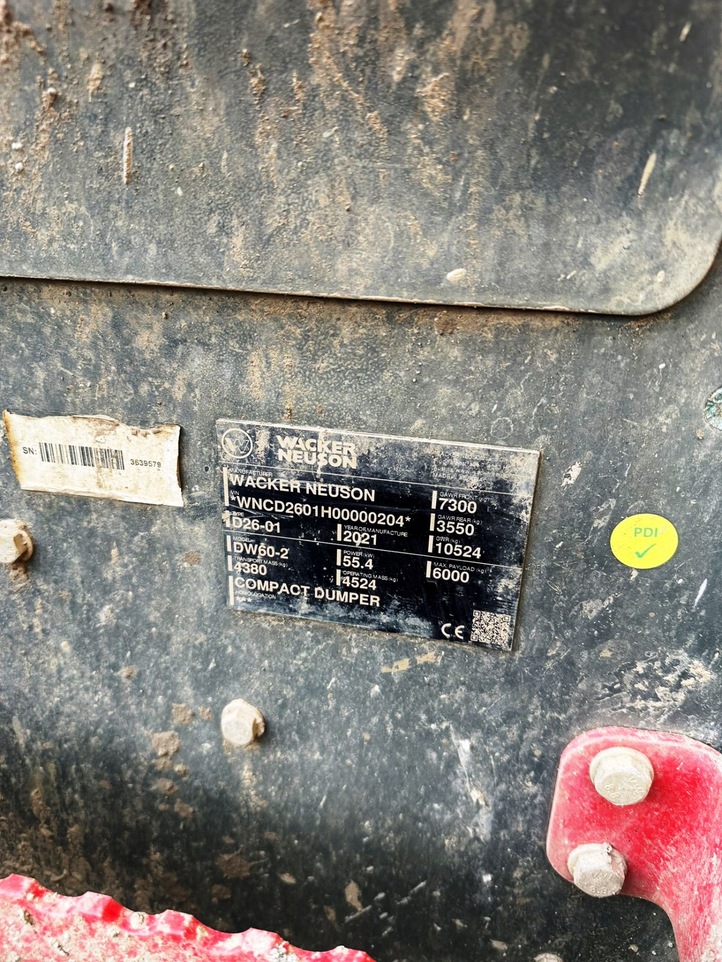 Wacker Neuson DW60 6T Dumper | YOM: 2019 | Hours: 169 - Image 8 of 9