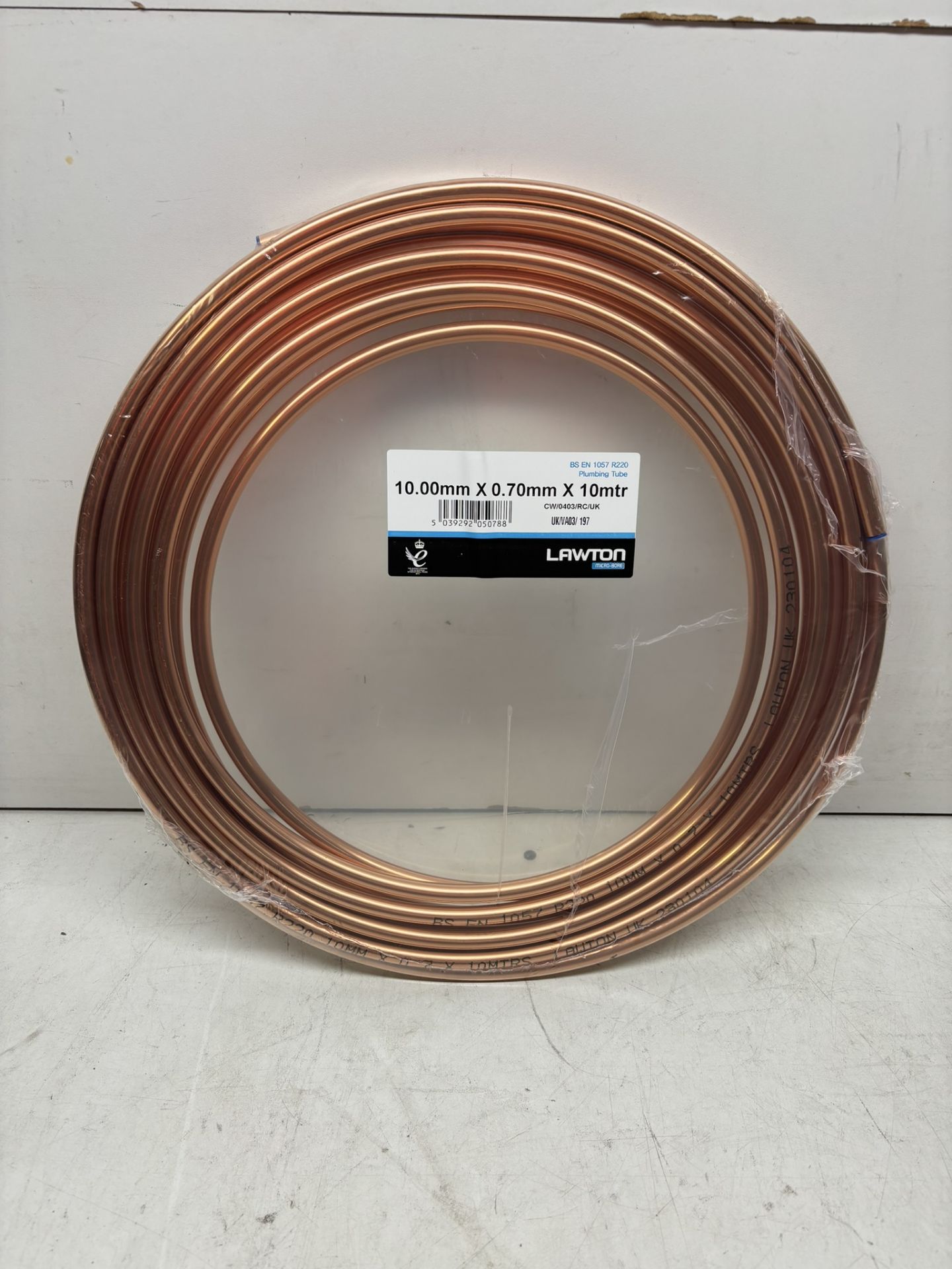 3 x Lawton 10.00mm x 0.70mm x 10Mtr Copper Plumbing Tube Coils