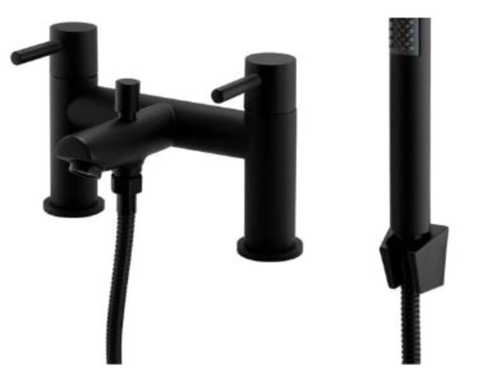 Kartell Kosmo Black Mono Basin Mixer & Bath Shower Mixer