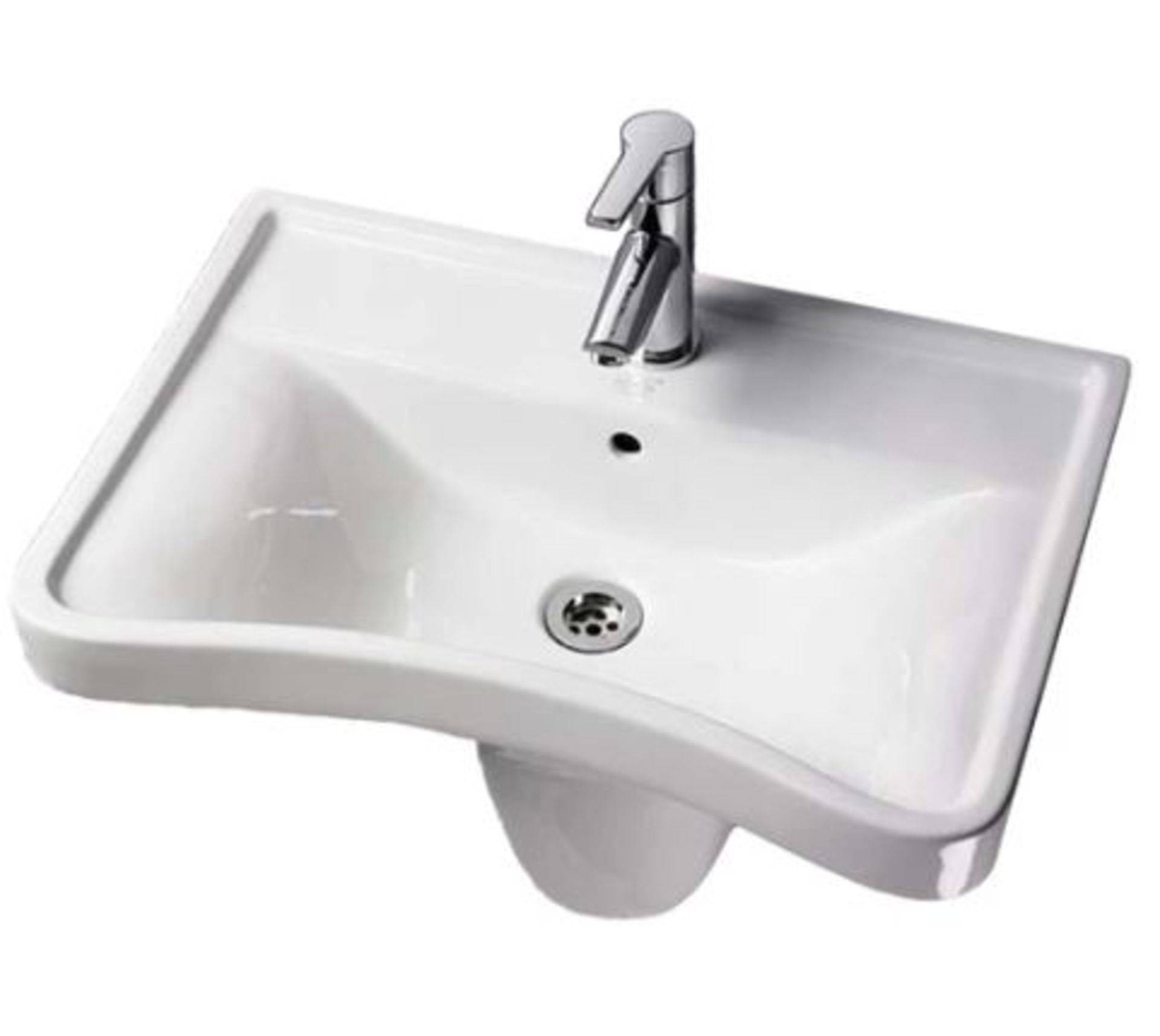 AKW B600 Wash Basin Only, White - Image 2 of 9