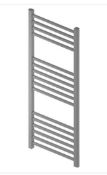 Eastbrook Wingrave Vertical Straight Heated Towel Rail 1000mmH x 500mmW - Matt Grey