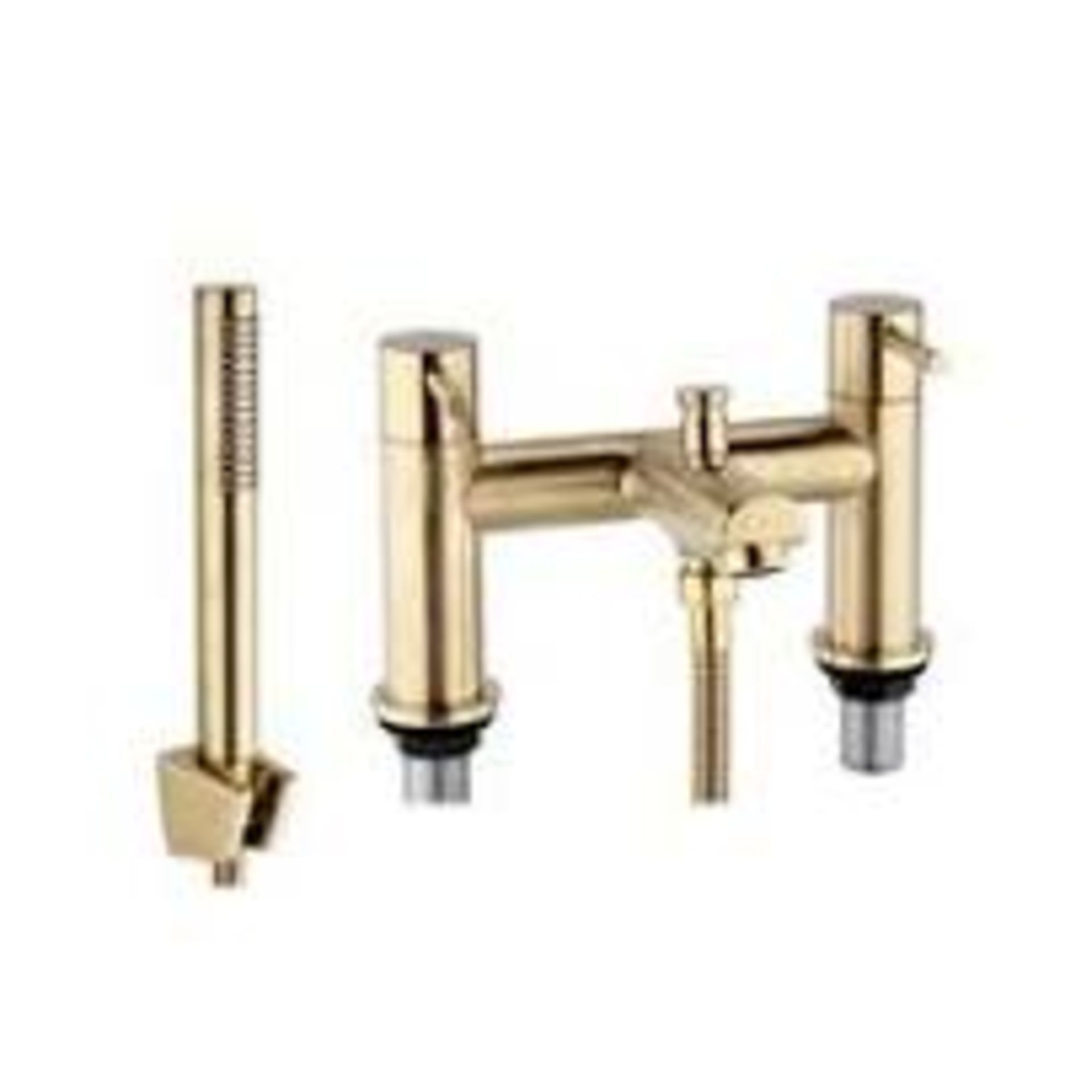 Kartell TAP232PA Palazzo Mono Basin Mixer Tap - Brushed Brass - Image 2 of 12