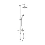 Fusion Multifunction Thermostatic Shower Valve with Fixed Head & Three Mode Shower Kit