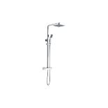 Corvus Square Thermostatic Bar Mixer w/Riser Kit - Chrome