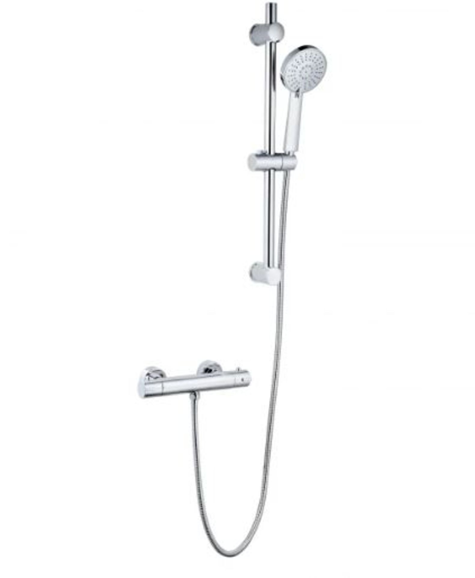 Prestige SHO005PL Plan Thermostatic Bar Shower with Slide Rail Kit