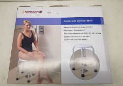 Aluminium Height Adjustable Shower Stool
