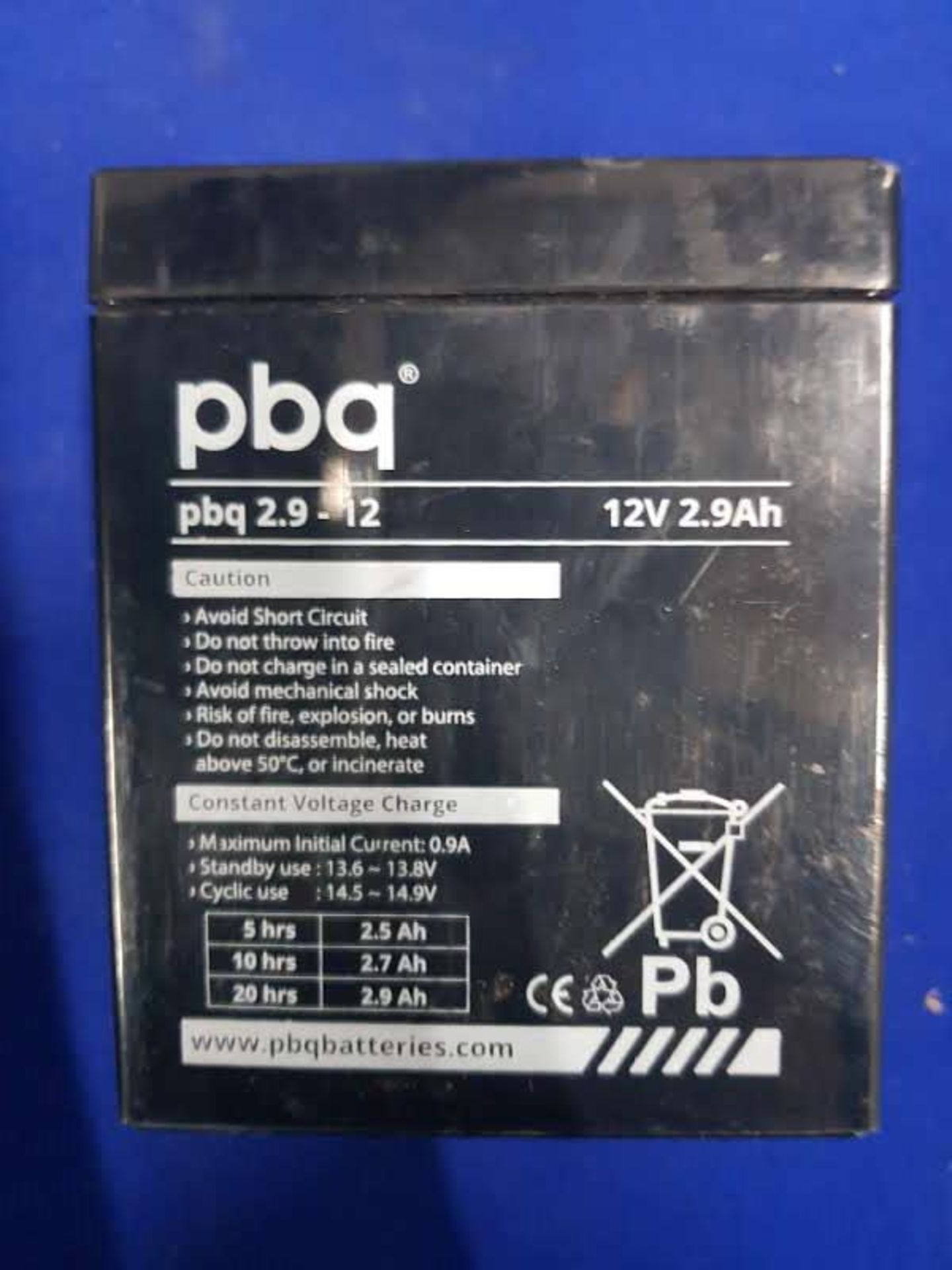 8X PBQ 12V Replacement Rechargeable Batteries - Image 2 of 4