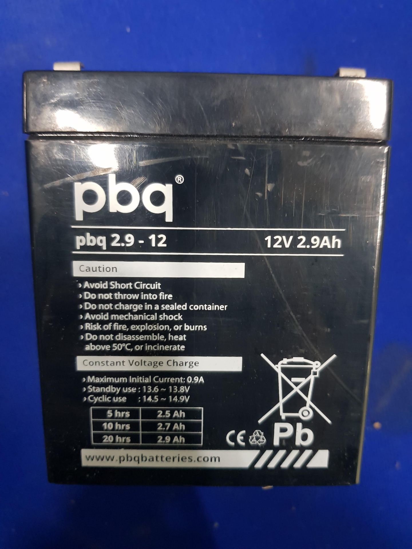 8X PBQ 12V Replacement Rechargeable Batteries - Image 2 of 4
